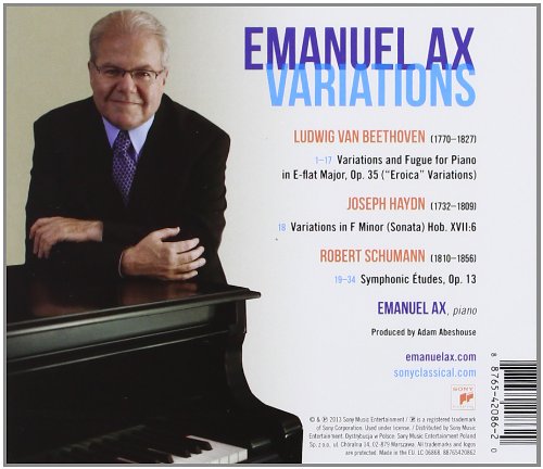 new release Emanuel Ax's solo recital album Variations
