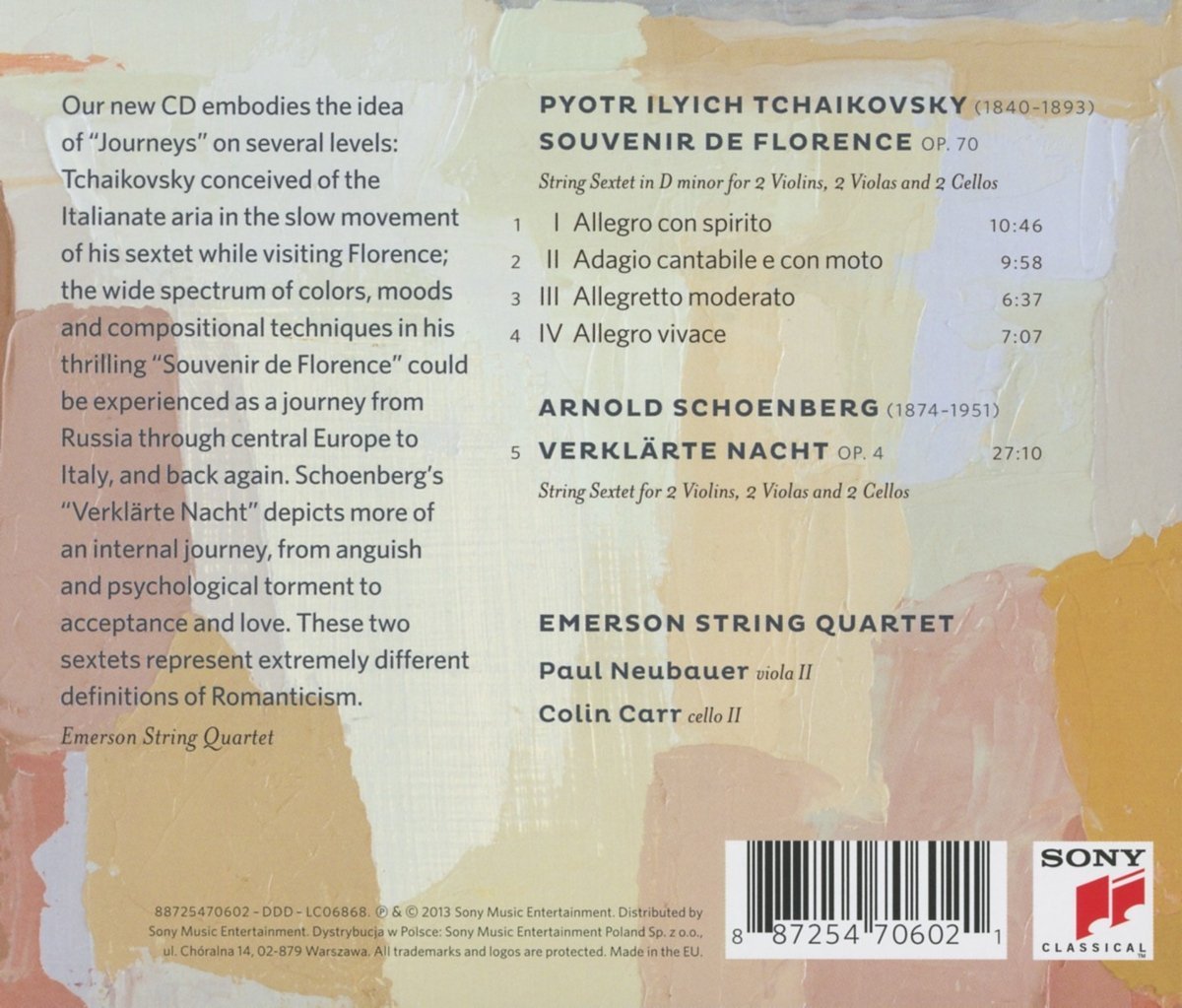 Emerson String Quartet's new Journeys, Sony Masterworks