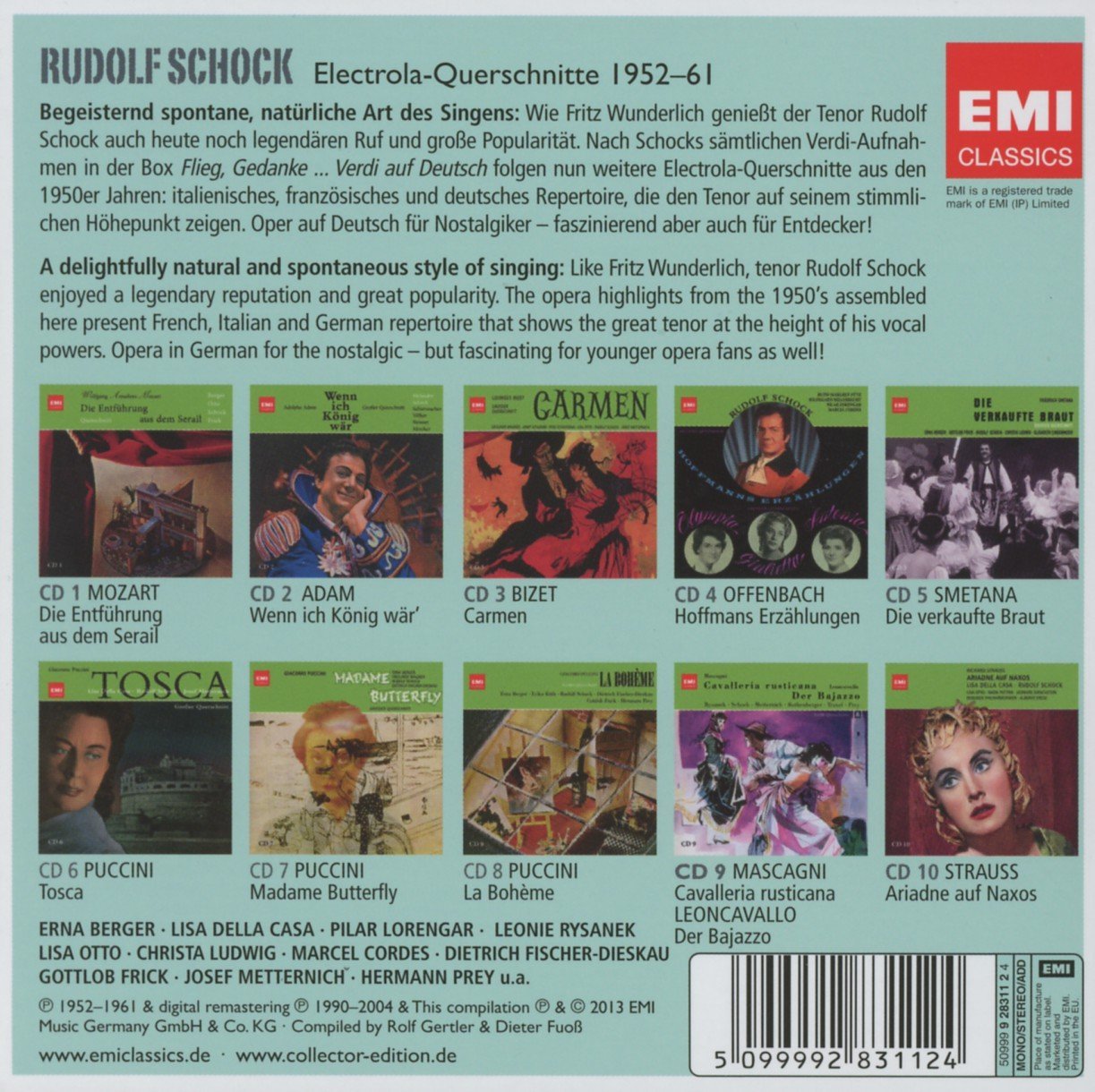 Rudolf Schock on EMI new release 10 CD box-set