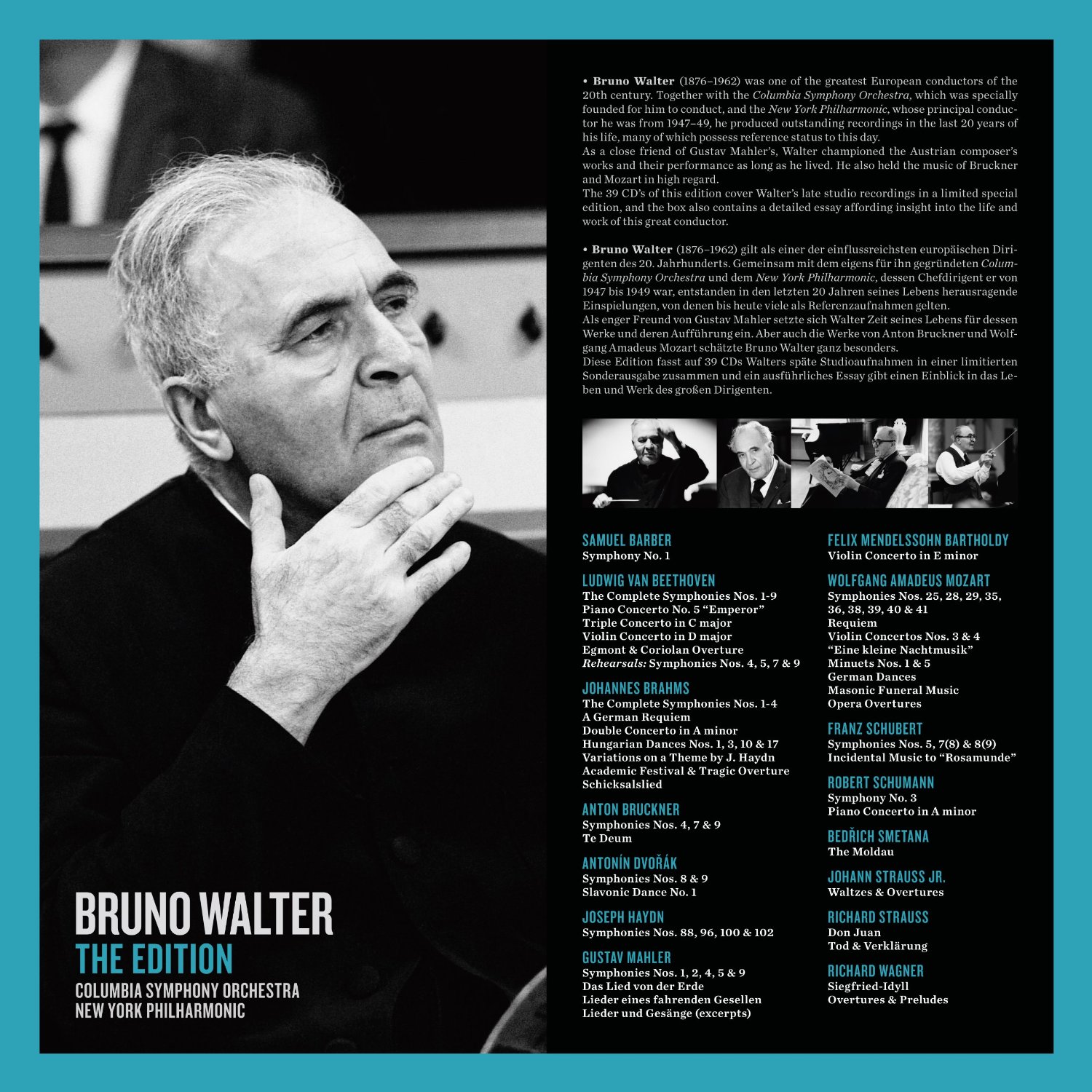 Bruno Walter's new 39 CD with Columbia Symphony Orchestra & New York Philharmonic