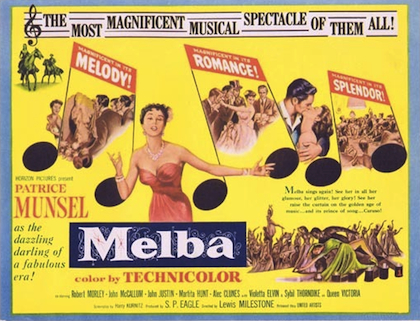 Melba film poster Patrice Munsel Nellie