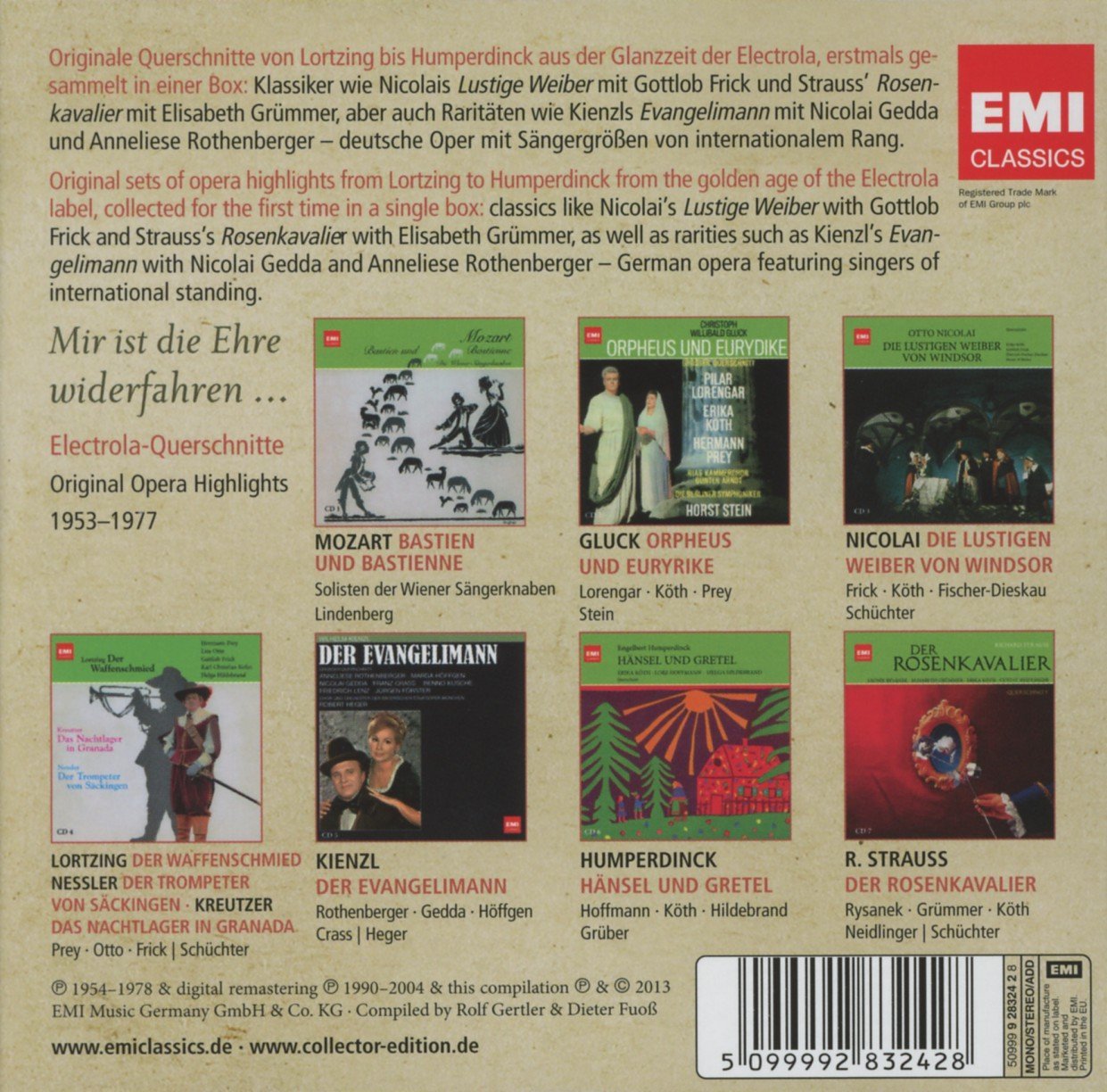 Emi Classics new releases Opera Series 7 CD box-set, Mir Ist Die Ehre Widerfahren